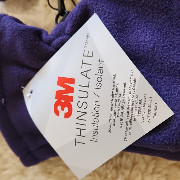 NWT Gold Coast 3M Thinsulate Purple Fleece Winter Gloves & Ear Warmer Set 💜 - Picture 5 of 16